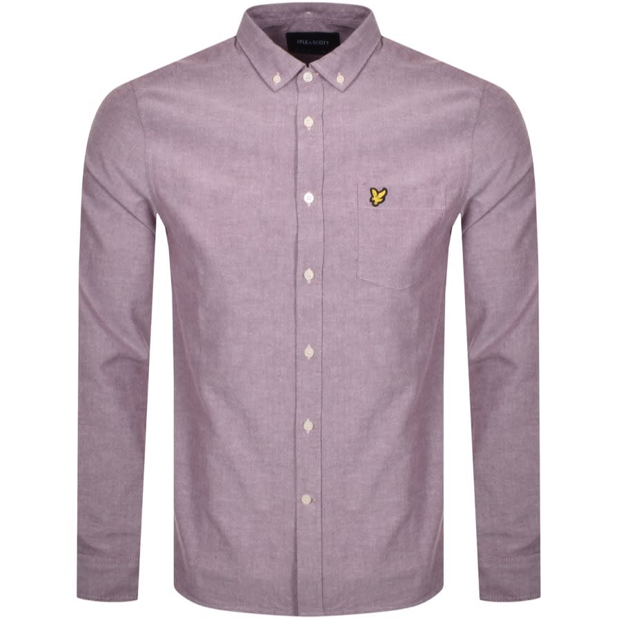 Alternative Image for ProductLyle And Scott Long Sleeve Oxford Shirt Burgundy1